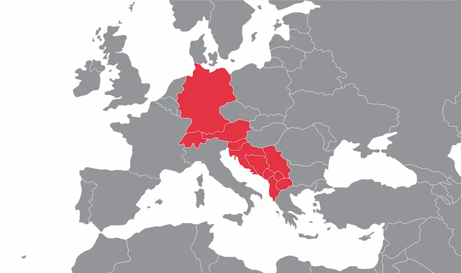 Area of responsibility map for Helena Vidak — Sales